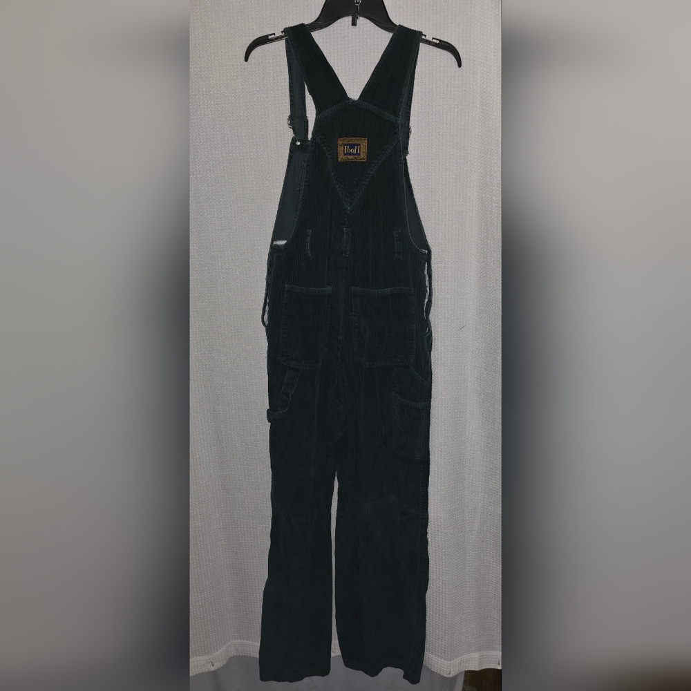 Disney Corduroy Winnie the Pooh Green Overalls with Red Accent - Picture 8 of 16